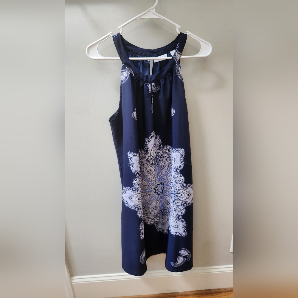 NY & Company high neck Navy Dress Size XL